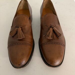 Vintage Salvatore Ferragamo cap toe tassel loafers
